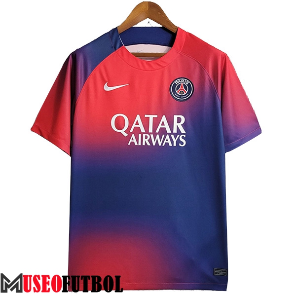 Camiseta Entrenamiento PSG Rojo/Azul 2023/2024 -02