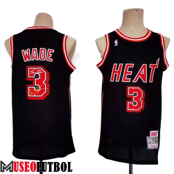 Camisetas Miami Heat (WADE #3) 2023/24 Negro -06