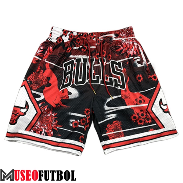 Cortos NBA Chicago Bulls 2023/24 Negro/Rojo