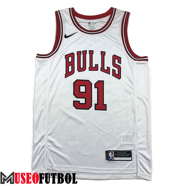 Camisetas Chicago Bulls (RODMAN #91) 2023/24 Blanco -03