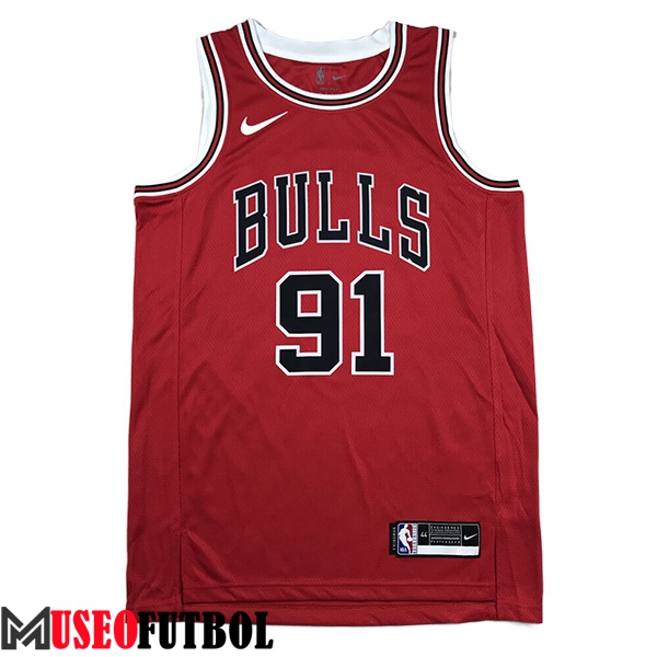 Camisetas Chicago Bulls (RODMAN #91) 2023/24 Rojo -02