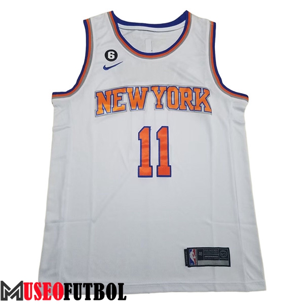 Camisetas New York Knicks (MarrónSON #11) 2023/24 Blanco -02