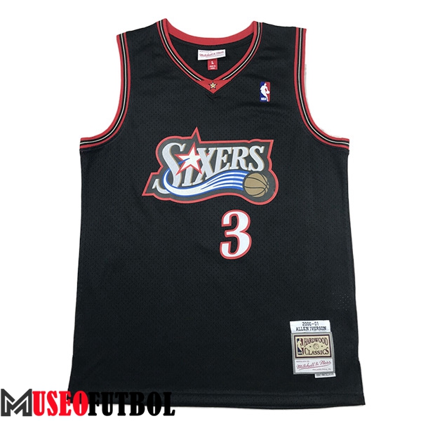 Camisetas Philadelphia 76ers (IVERSON #3) 2023/24 Negro -02