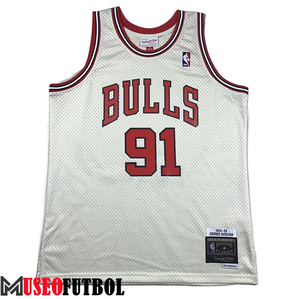 Camisetas Chicago Bulls (RODMAN #91) 2023/24 Blanco -02