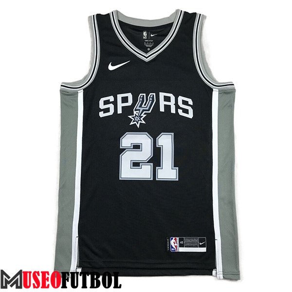 Camisetas San Antonio Spurs (DUNCAN #21) 2023/24 Negro -02