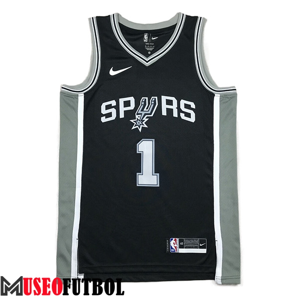 Camisetas San Antonio Spurs (WEMBANYAMA #1) 2023/24 Negro -04