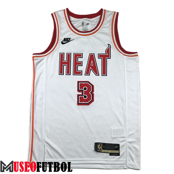 Camisetas Miami Heat (WADE #3) 2023/24 Blanco -04