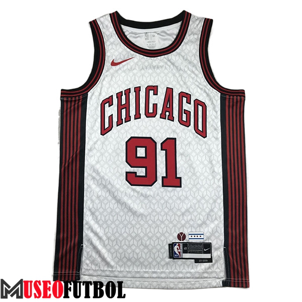 Camisetas Chicago Bulls (ROOMAN #91) 2023/24 Blanco