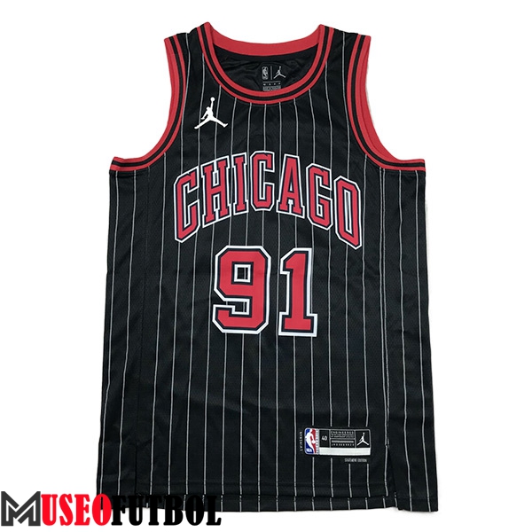 Camisetas Chicago Bulls (RODMAN #91) 2023/24 Negro -02