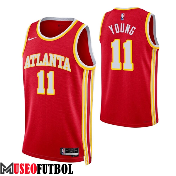 Camisetas Atlanta Hawks (YOUNG #11) 2023/24 Rojo -02