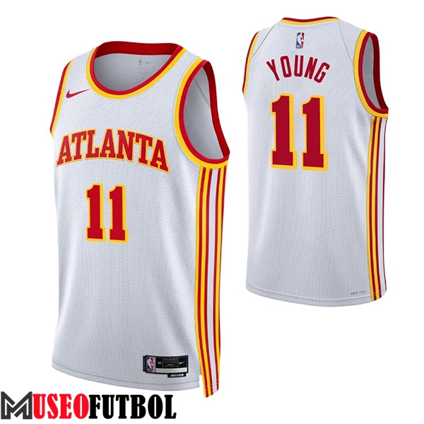 Camisetas Atlanta Hawks (YOUNG #11) 2023/24 Blanco -02