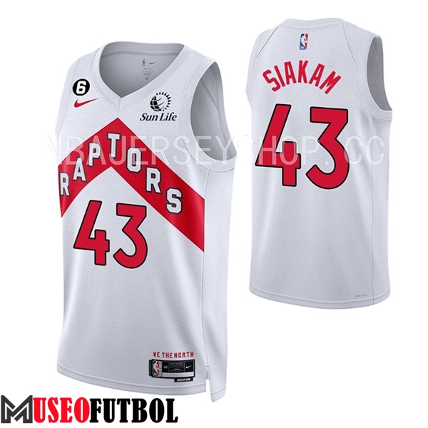 Camisetas Toronto Raptors (SIAKAM #43) 2023/24 Blanco