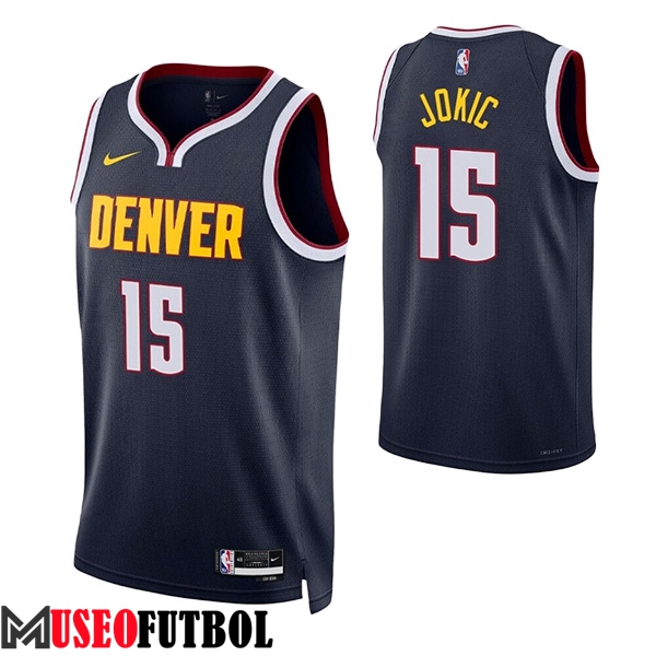 Camisetas Denver Nuggets (JOKIC #15) 2023/24 Azul marino -02