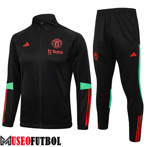 Chandal Equipos De Futbol - Chaqueta Manchester United Negro 2023/2024