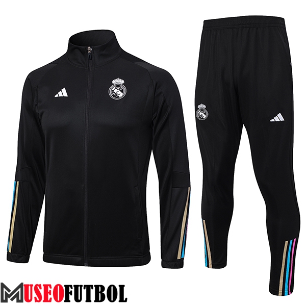 Chandal Equipos De Futbol - Chaqueta Real Madrid Negro 2023/2024