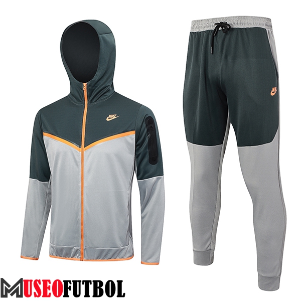 Chaqueta Con Capucha Chandal Rompevientos Nike Gris Claro 2023/2024 -02