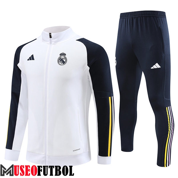 Chandal Equipos De Futbol - Chaqueta Real Madrid Blanco 2023/2024 -02