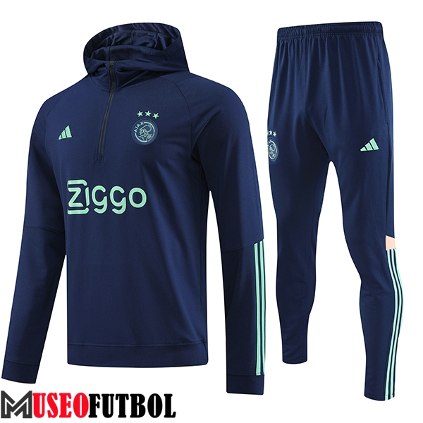 Chaqueta Con Capucha Chandal Ajax Azul marino 2023/2024