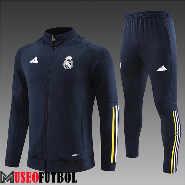 Chandal Equipos De Futbol - Chaqueta Real Madrid Ninos Azul marino 2023/2024