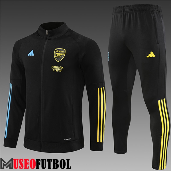 Chandal Equipos De Futbol - Chaqueta FC Arsenal Ninos Negro 2023/2024