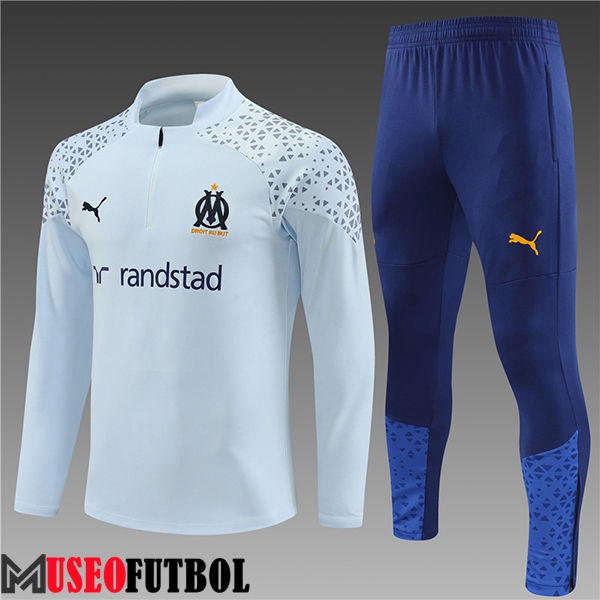 Chandal Equipos De Futbol Marsella OM Ninos Gris Claro 2023/2024