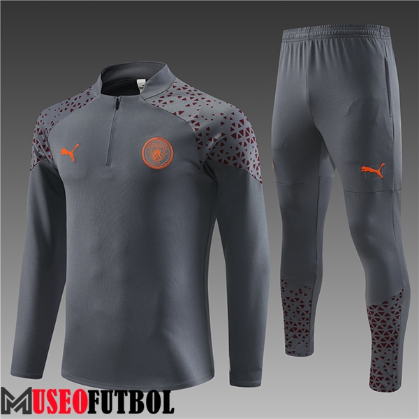 Chandal Equipos De Futbol Manchester City Ninos Gris Oscuro 2023/2024