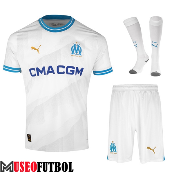 Camisetas Futbol Marsella Primera (Cortos + Calcetines) 2023/2024