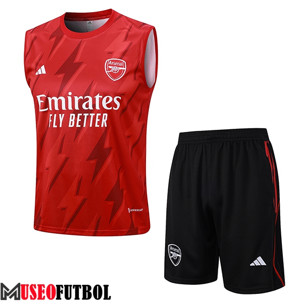 Camiseta Entrenamiento sin mangas + Cortos Arsenal Rojo 2023/2024 -02