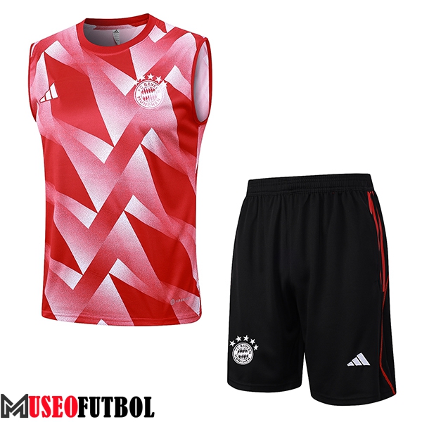 Camiseta Entrenamiento sin mangas + Cortos Bayern Munich Rojo 2023/2024 -03