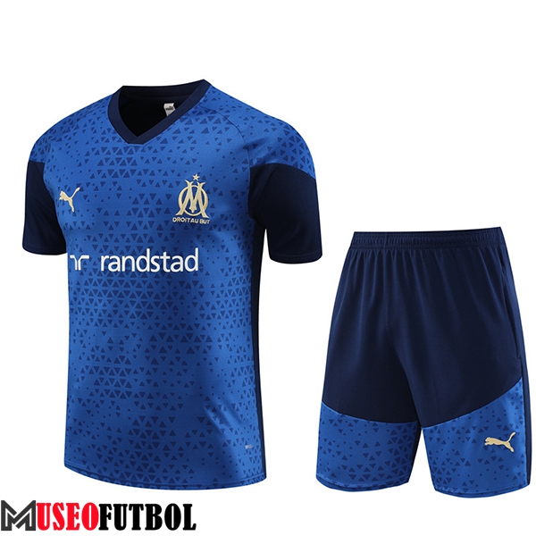 Camiseta Entrenamiento + Cortos Marsella Azul 2023/2024