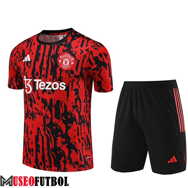 Camiseta Entrenamiento + Cortos Manchester United Rojo 2023/2024