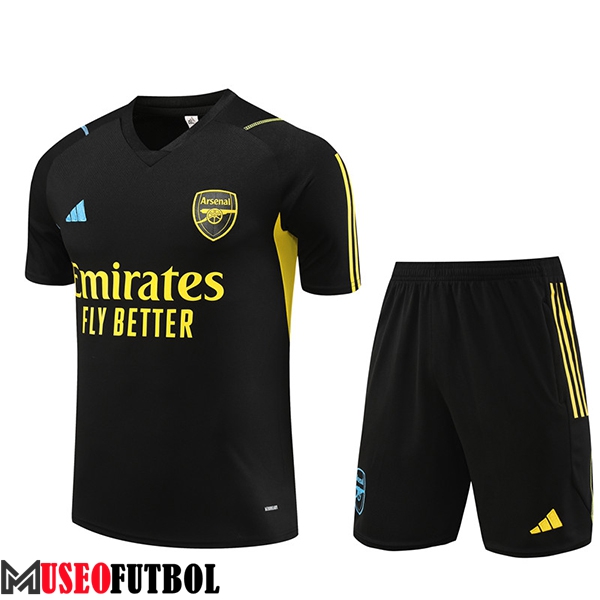 Camiseta Entrenamiento + Cortos Arsenal Negro 2023/2024 -04