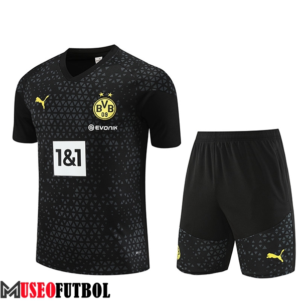 Camiseta Entrenamiento + Cortos Dortmund Negro 2023/2024 -02