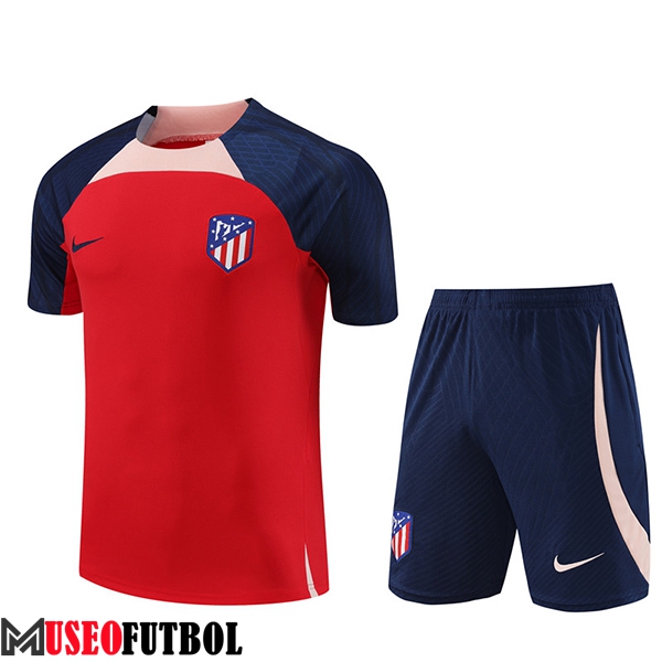 Camiseta Entrenamiento + Cortos Atletico Madrid Rojo 2023/2024 -03