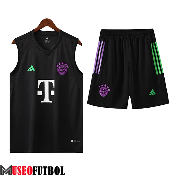 Camiseta Entrenamiento sin mangas + Cortos Bayern Munich Negro 2023/2024 -03