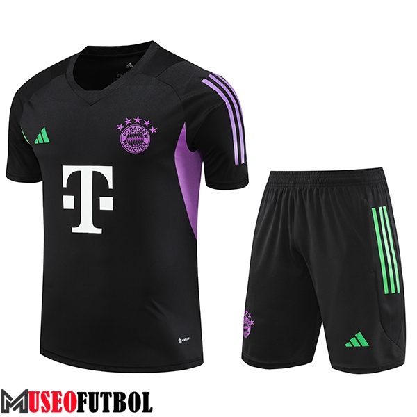 Camiseta Entrenamiento + Cortos Bayern Munich Negro 2023/2024 -05