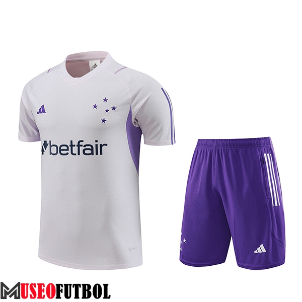 Camiseta Entrenamiento + Cortos Cruzeiro Blanco 2023/2024 -02