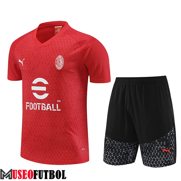 Camiseta Entrenamiento + Cortos AC Milan Rojo 2023/2024 -02