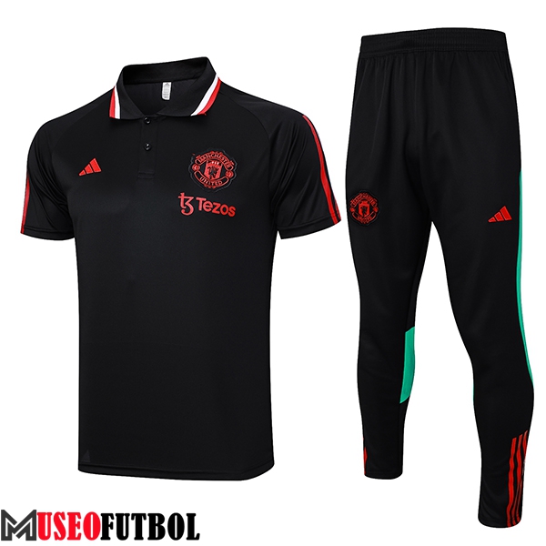 Camiseta Polo Manchester United Negro 2023/2024