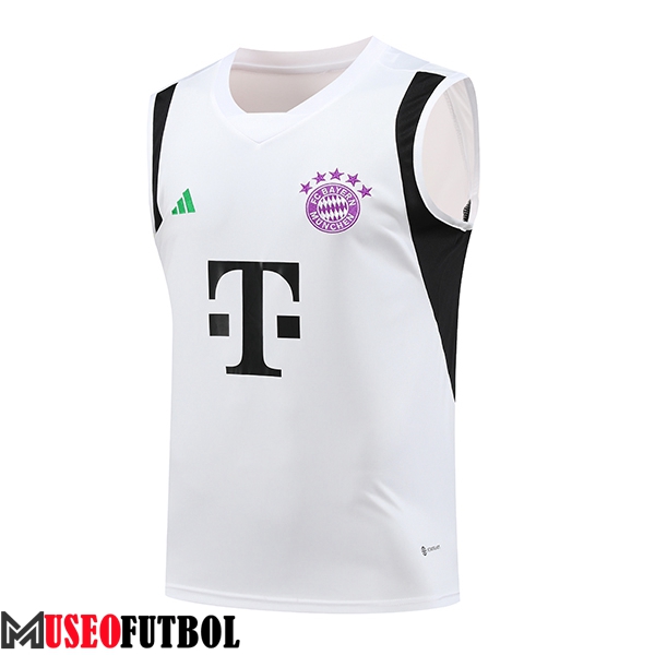 Chalecos De Futbol Bayern Munich Blanco 2023/2024 -02