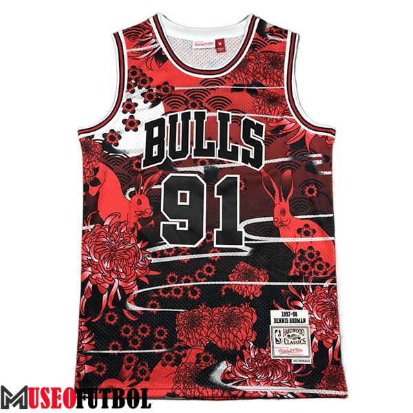 Camisetas Chicago Bulls (RODMAN #91) 2023/24 Rojo -03