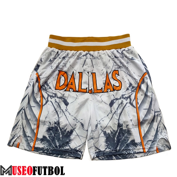 Cortos NBA Dallas Mavericks 2023/24 Gris/Blanco