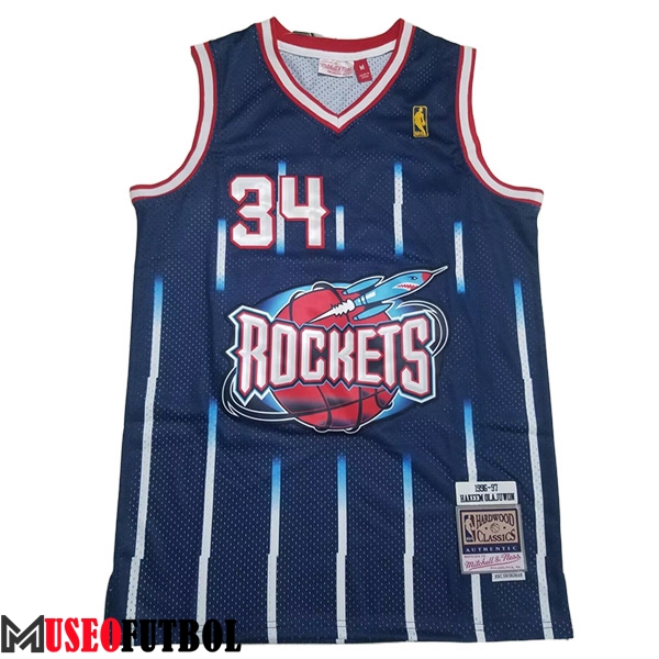 Camisetas Houston Rockets (OLAJUWON #34) 2023/24 Azul