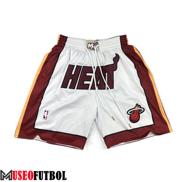 Cortos NBA Miami Heat 2023/24 Blanco/Rojo