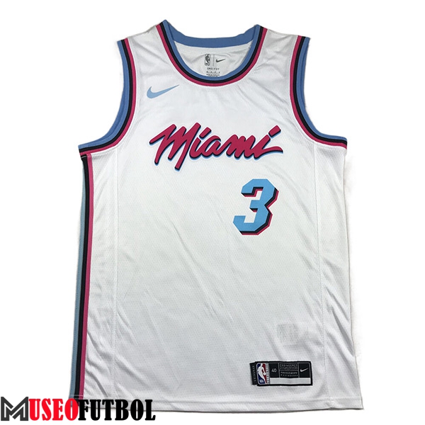 Camisetas Miami Heat (WADE #3) 2023/24 Blanco -05