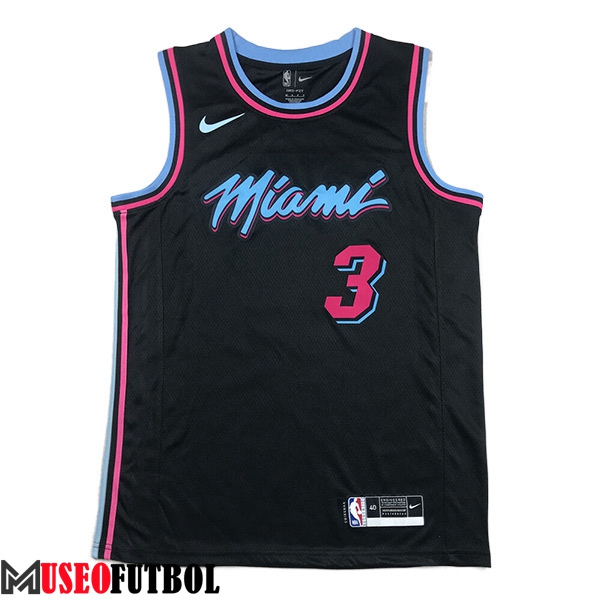 Camisetas Miami Heat (WADE #3) 2023/24 Negro -07