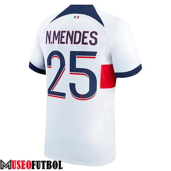 Camisetas De Futbol PSG (N.MENDES #25) 2023/2024 Segunda