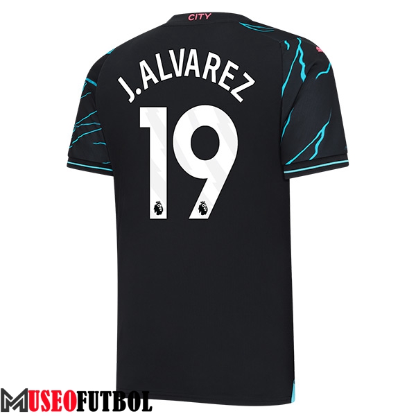 Camisetas De Futbol Manchester City (J.LVAREZ #19) 2023/2024 Tercera