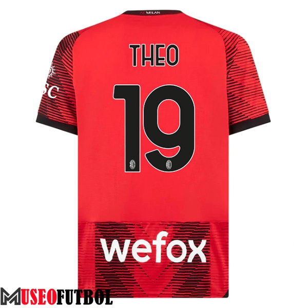 Camisetas De Futbol AC Milan (THEO #19) 2023/2024 Primera