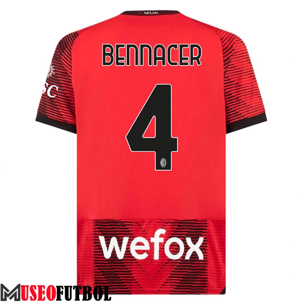 Camisetas De Futbol AC Milan (BENNACER #4) 2023/2024 Primera